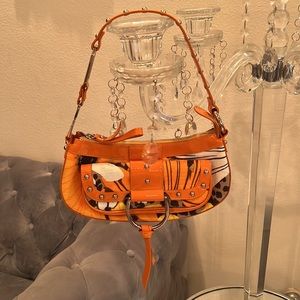 Dolce & Gabbana Orange Small Saddle Bag